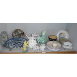 Assorted pottery and china, inc. Poole, Sylvac, Masons, etc.