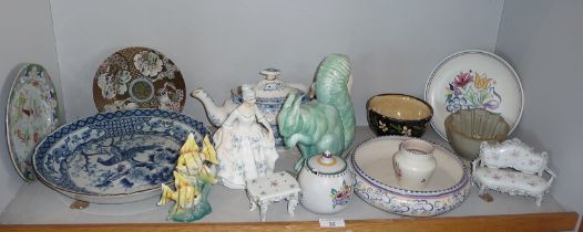 Assorted pottery and china, inc. Poole, Sylvac, Masons, etc.