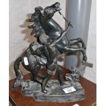 Victorian spelter "Marley" horse