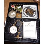 1952 BIF Exhibitor badge, Remy Martin boxed Cellarmasters pocket watch, cufflinks, etc.