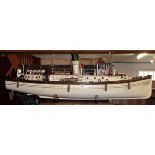Large impressive steam powered and radio controlled model of a steam river ferry (4'3" long)