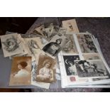 Folder of French art nouveau postcards and others