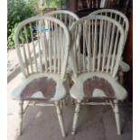 Set of four stickback kitchen chairs