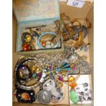 Vintage and antique jewellery, some silver