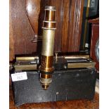 Antique Becker of London travelling microscope