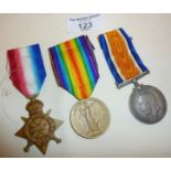 WW1 medal trio group, all named as for 12564 PTE W MASON DEVON R