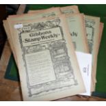 Quantity of Gibbons Stamp Weekly volumes from 1905, including issue No 1