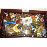 Large quantity of vintage enamel badges and golf ball markers