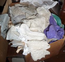Vintage clothing: collection of old lacework and trimmings