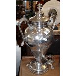 Victorian silver plated 'Samovar' tea urn