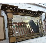 19th c. gilt framed overmantle mirror