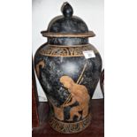 Attic Greek vase with cover, 40cm tall