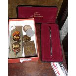 Cased Fisher Space Pen, Cadbury's Chocolate 1935 Silver Jubilee tin and other royal memorabilia