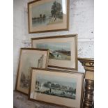 Four various colour prints of 19th c. London scenes