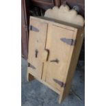 Two door pine wall cupboard