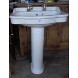 1930s Ideal Standard bathroom sink on pedestal