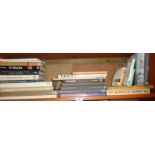 Shelf of assorted books, inc. art and photography, etc.