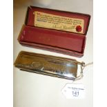 Vintage Borrah Minevitch Chromatic Technique-Tone Professional Harmonica in original box