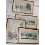 Four various colour prints of 19th c. London scenes