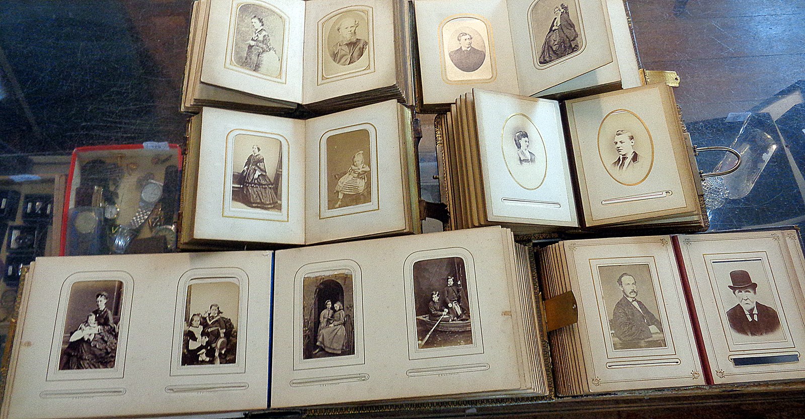 Five Victorian photograph albums of cartes des visites - Image 4 of 4