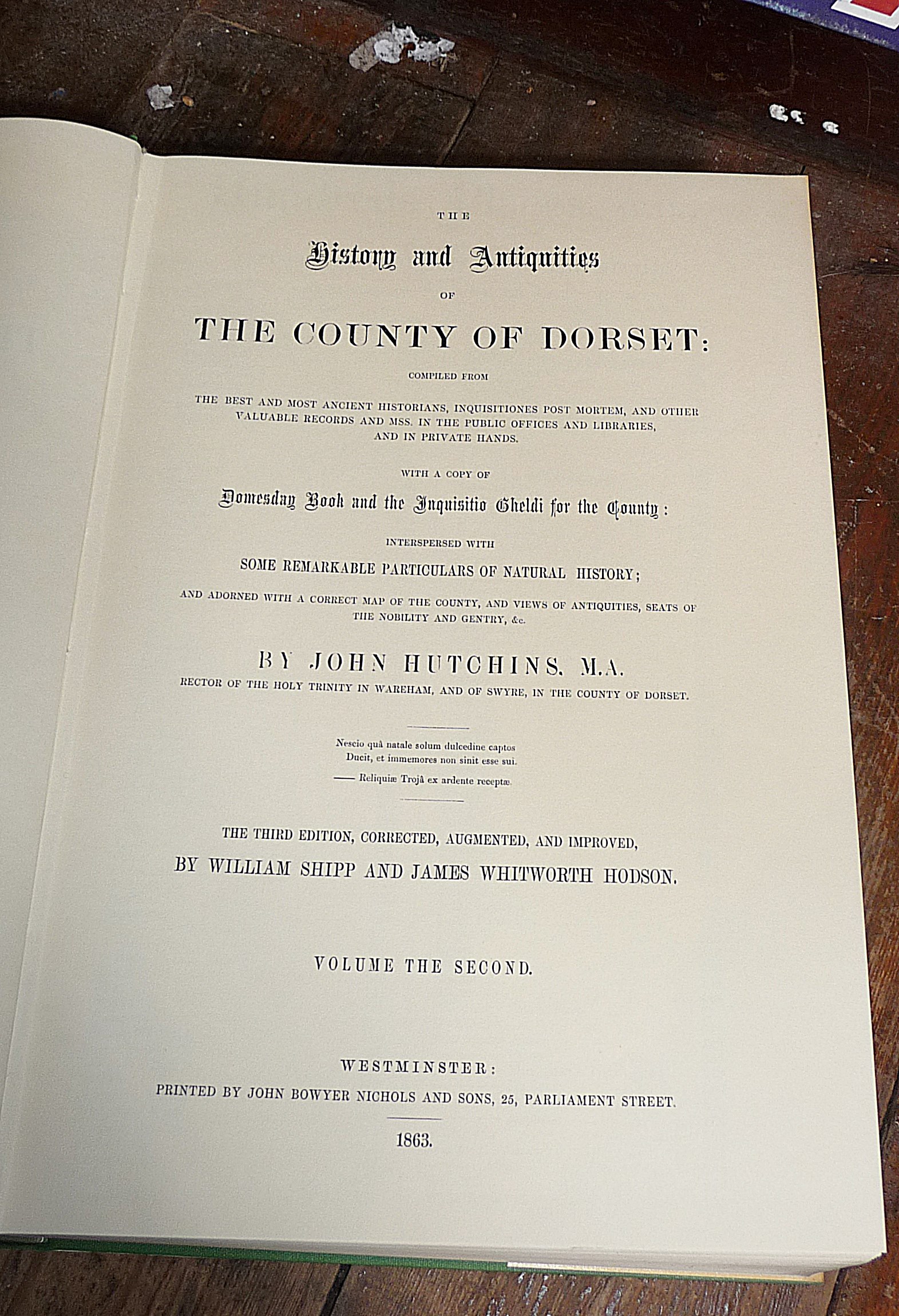 The History and Antiquities of the County of Dorset, John Hutchins Vol II, Third Edition, reprint - Image 3 of 4