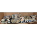 Collection of assorted Masons Ironstone china, inc. "Regency", "Fruit Basket" ham stand, "Nabab" and