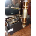 Antique Becker of London travelling microscope