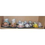 Assorted bone china cabinet cups and saucers, inc. Royal Worcester "Foxglove", "Paragon", etc.