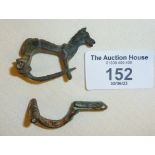 Antiquity - Roman Horse fibula brooch, and another