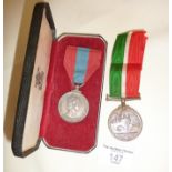 QEII silver Imperial Service medal in case for ALEXANDER KNIGHT, and a WW1 Mercantile Marine War