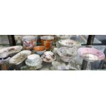 Assorted miniature china, Oriental cups and other porcelain items, inc. Dresden (11 pieces)