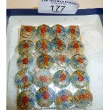 Set of vintage handpainted glass buttons