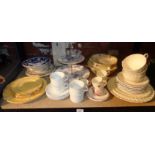 Assorted Gien of France pottery domestic ware, Rosenthal cups and saucers, a cress dish etc.