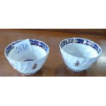 Pair of Worcester tea bowls, crescent mark