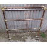 Early 20th c. brass and copper heated towel rail