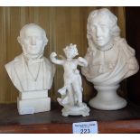 Two Parian Ware busts and another