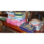 Large quantity of vintage wooden jigsaw puzzles, inc. Victory, GWR and Chad Valley, etc.