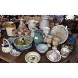 Large collection of Studio pottery, inc. Lanarth pottery and Rye Icen pottery, etc. (32 pieces)