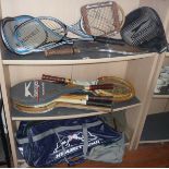 Eleven various vintage tennis racquets inc. Slazenger, Wilson etc and a Snauwaert Ergonom