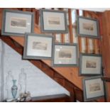 Set of 7 framed Turner engravings