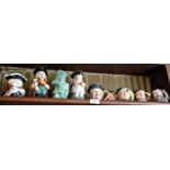 Nine various Toby and character jugs, inc. Staffordshire snuff taker, Royal Doulton, Beswick and