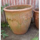 Large round terracotta planter, 24" high