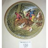 'The Boar Hunt' Prattware pot lid