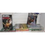 Assorted books and programmes on tennis
