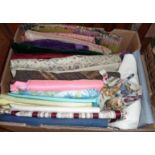 Collection of assorted dressmaking and upholstery fabrics