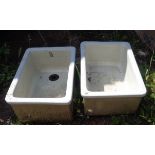 Pair of old stone sinks