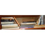 Shelf of assorted books, inc. art and photography, etc.