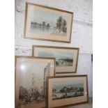 Four various colour prints of 19th c. London scenes