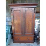 19th c. mahogany two-door wardrobe