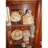 Art Deco handpainted Wadeheath Pottery bowls, vase, jug etc.